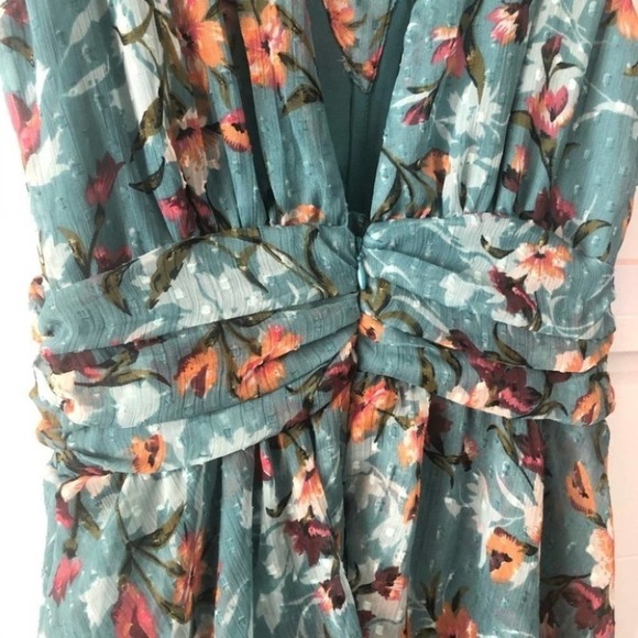 WALTER BAKER Lala Baby Blue Floral Midi Dress Sz Small NEW - Picture 14 of 15